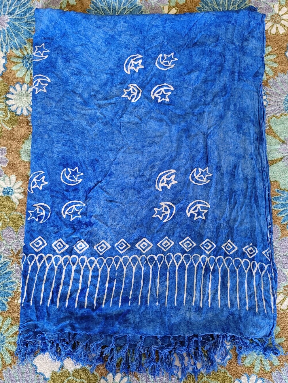 58×48 Large Bohemian Celestial Wrap Scarf
